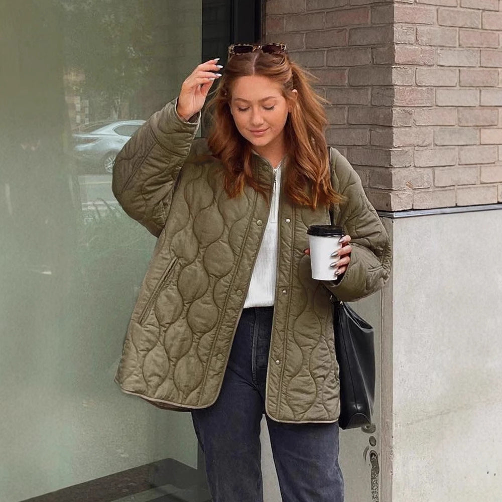 Rossy Neck Quilted Jacket