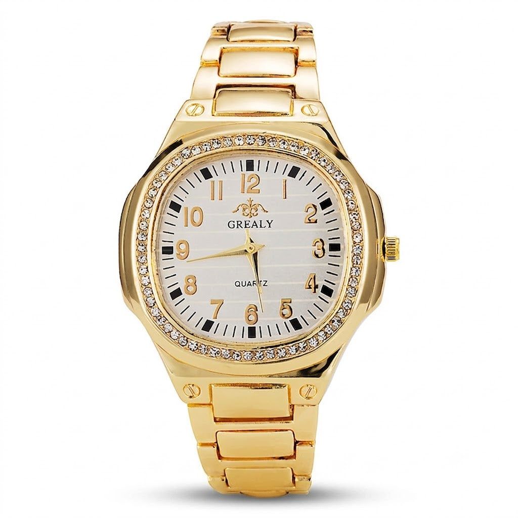 Simple Atmosphere Diamond-studded Ladies Waterproof Watch