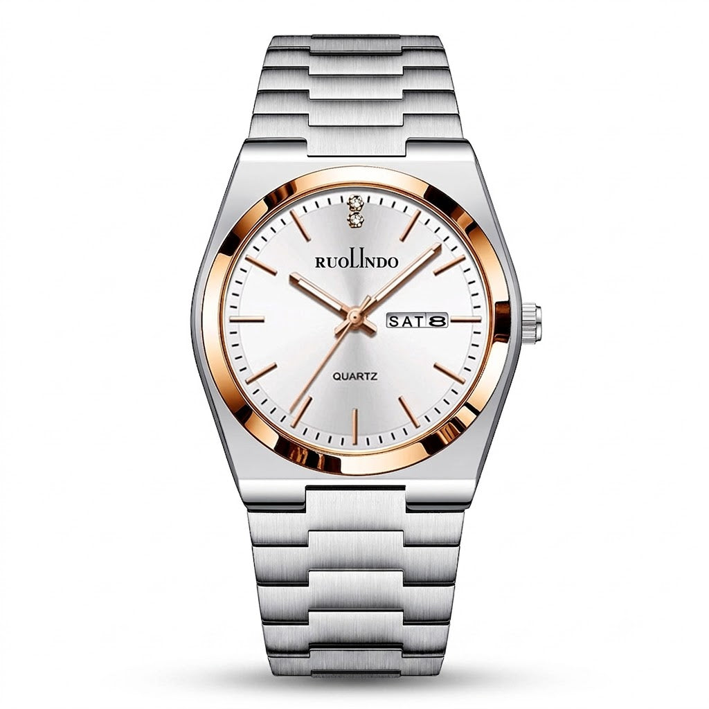 Double Calendar Advanced Stainless Steel Luminous Men's Watch